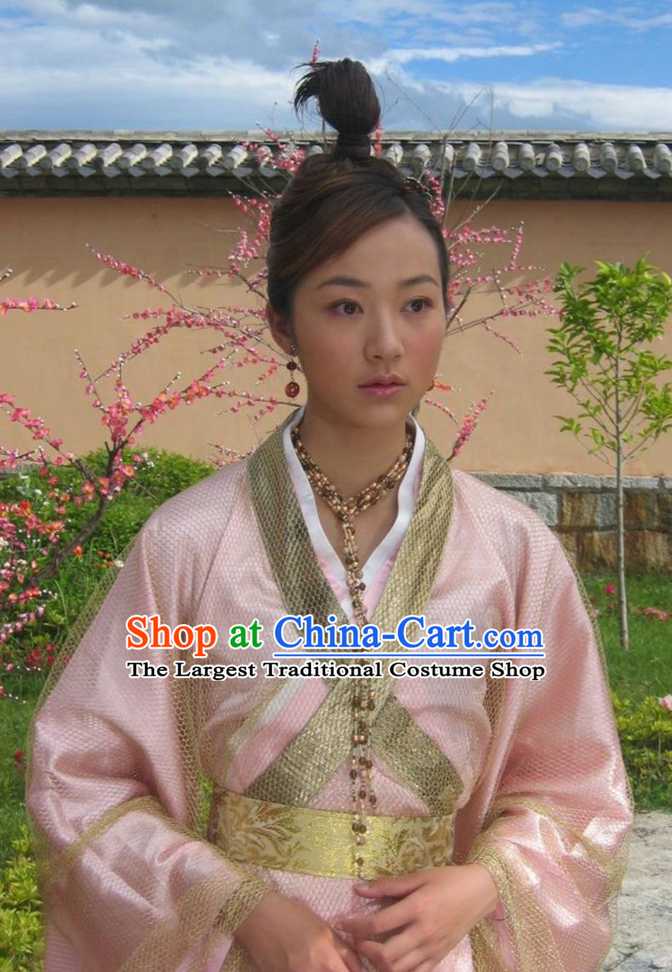 TV Series Born under A Lucky Star Pig Princess Iron Fan Dress Traditional Chinese Clothing Film Ancient Costume