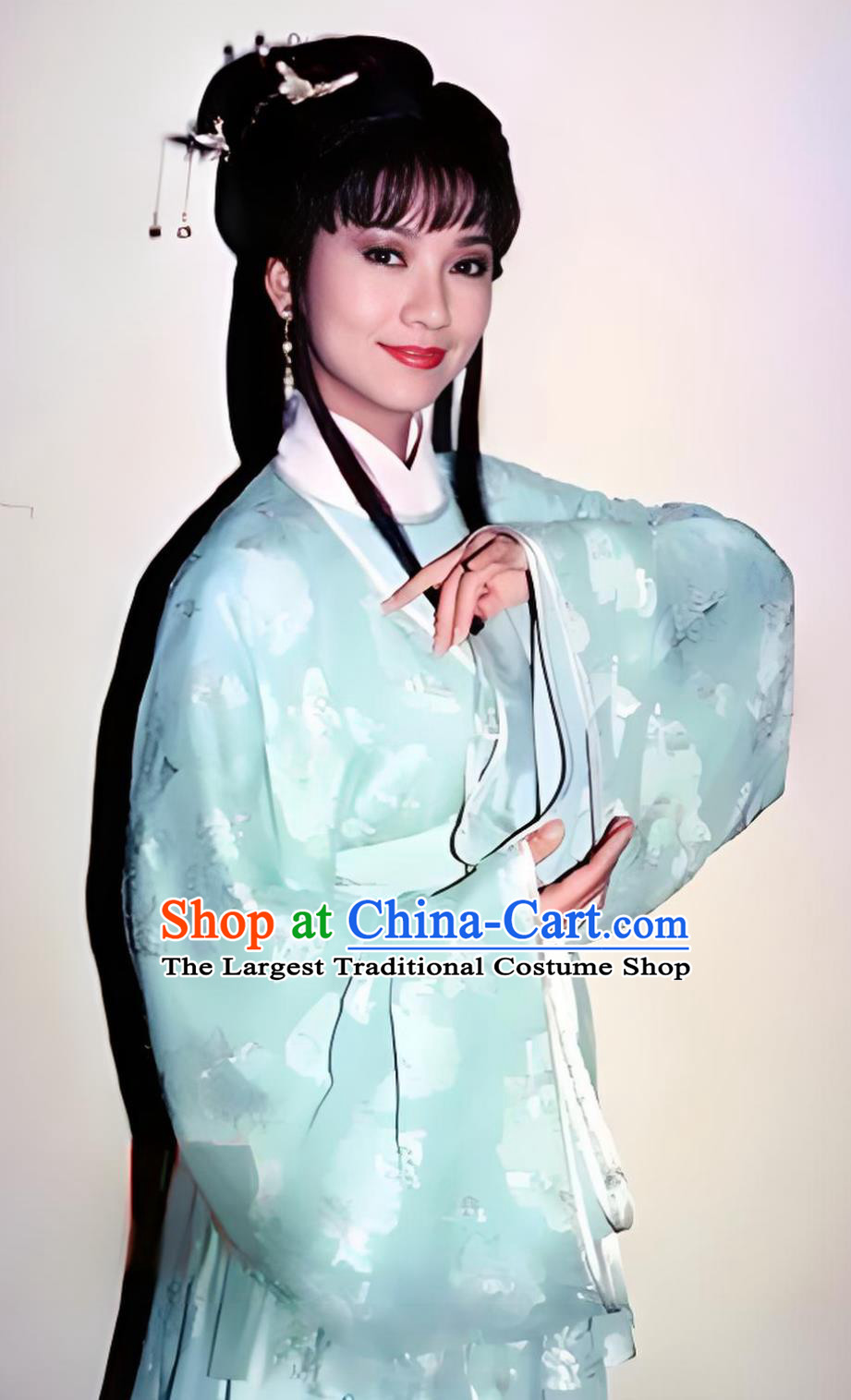 The Legend Of White Snake Zhao Yazhi Hu Meiniang Blue Dress Film Ancient Costume Traditional Hanfu Outfit