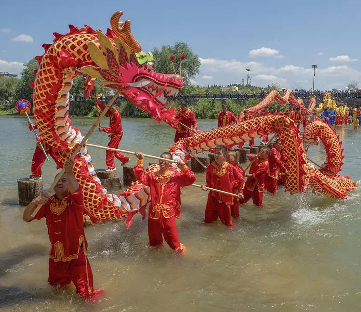 Traditional Loong Dance Prop Chinese Festival Dragon Dance Equipment Group Dragon Dancing Costume