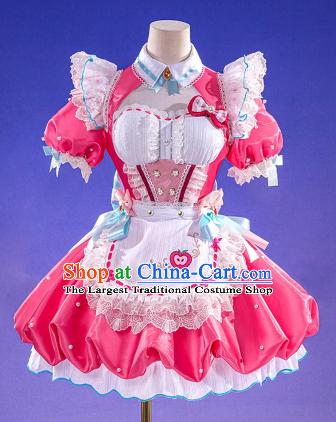 Naraka Bladepoint Cosplay Costume Hutao Cosplay Outfit Princess Pink Dress Game Female Outfit 2D Clothing