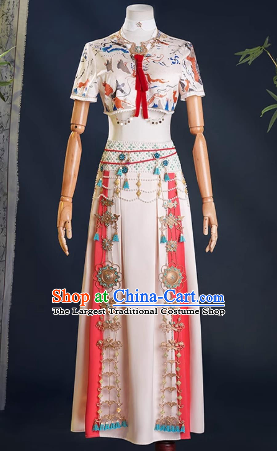 YanYun Sixteen Tones Cosplay Costume 2D Anime Clothing Women Performance Dress