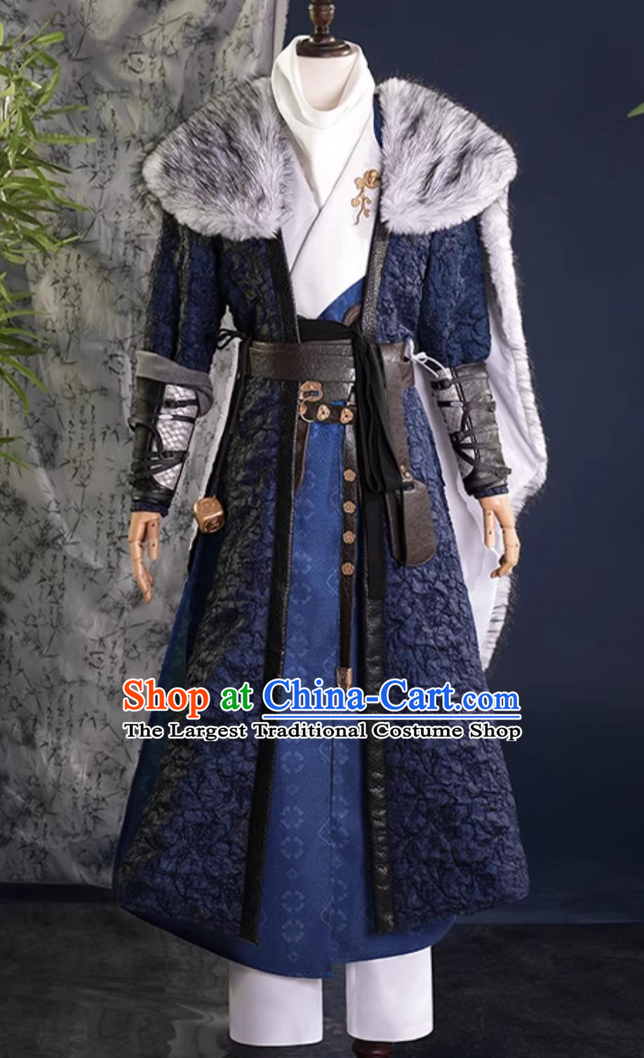 YanYun Sixteen Tones Tianquan Sect Uniform Cosplay Costume Game Male 2D Anime Outfit