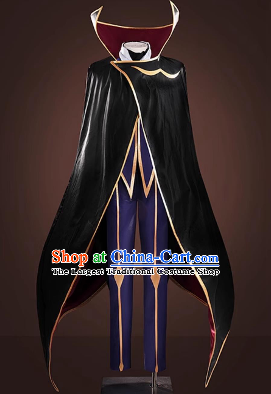 Code Geass Lelouch Of The Rebellion Cosplay Costume Zero Cos Cloak Outfit Male Game Anime Clothing