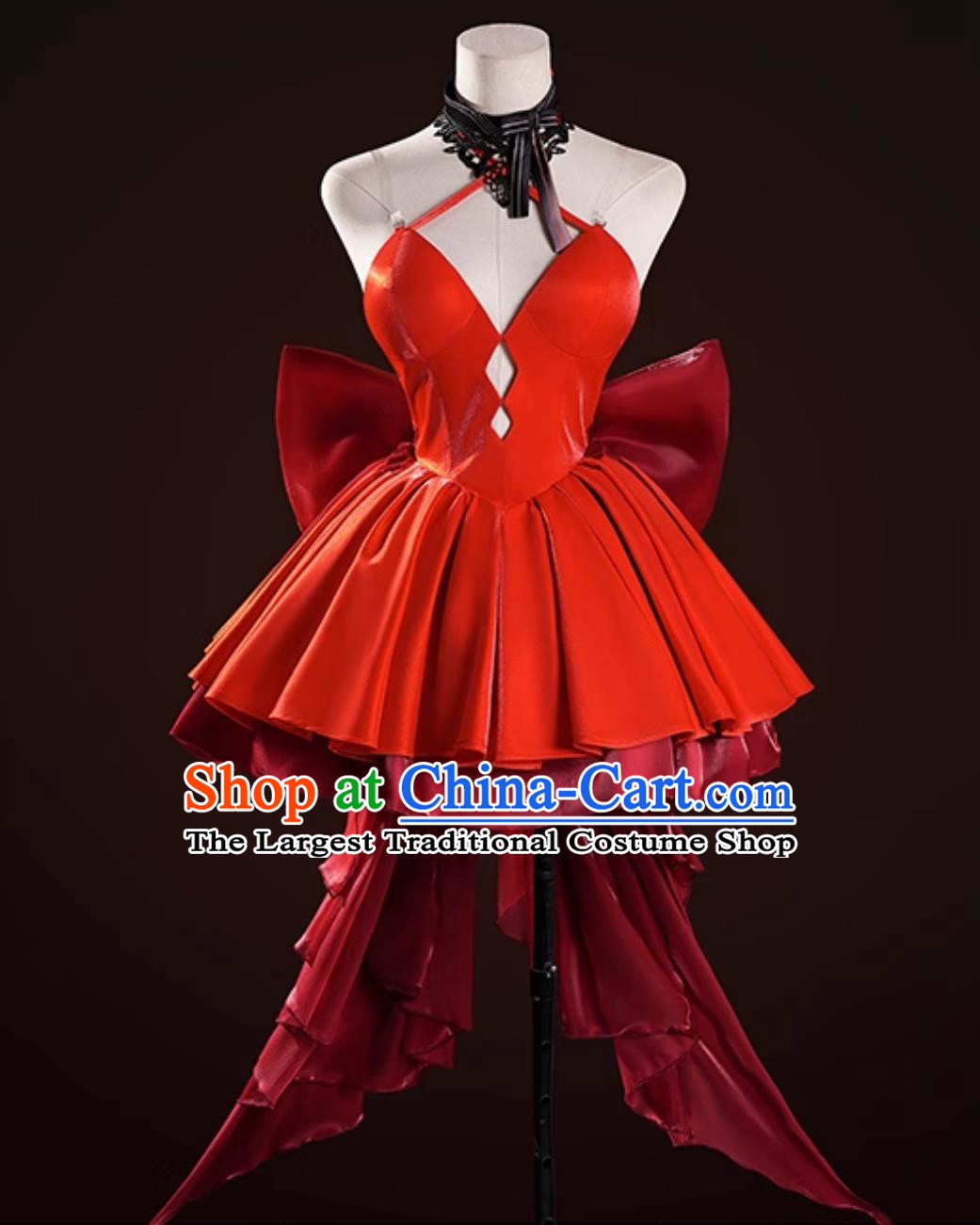 Goddess Of Victory NIKKE Collaboration EVA Asuka Cosplay Costume Red Full Dress Anime Female Outfit