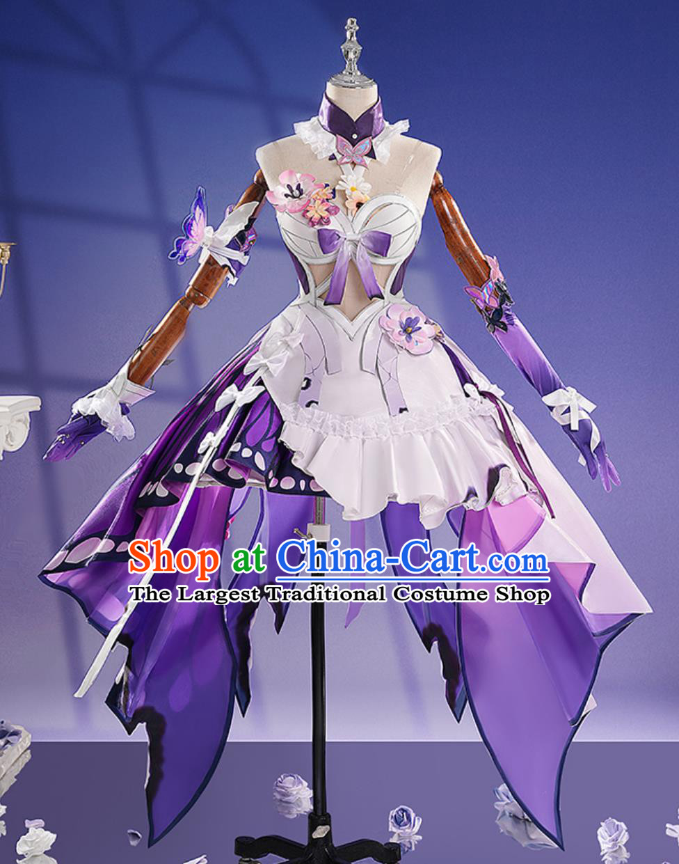 Honkai Star Rail Phantom Butterfly Cosplay Costume Game 2D Female Outfit Anime Dress Clothing