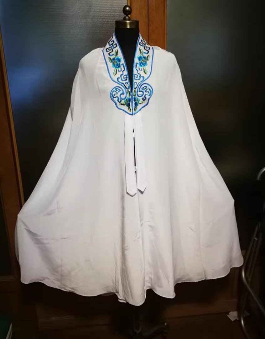 Ancient Princess Clothing Chinese Opera Costume Young Lady White Cape
