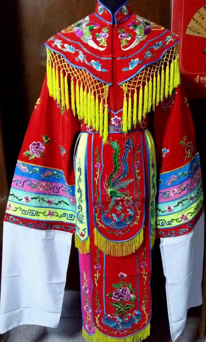 Chinese Peking Opera Hua Tan Costume Colorful Palace Princess Gown Ancient Empress Ribbon Dress