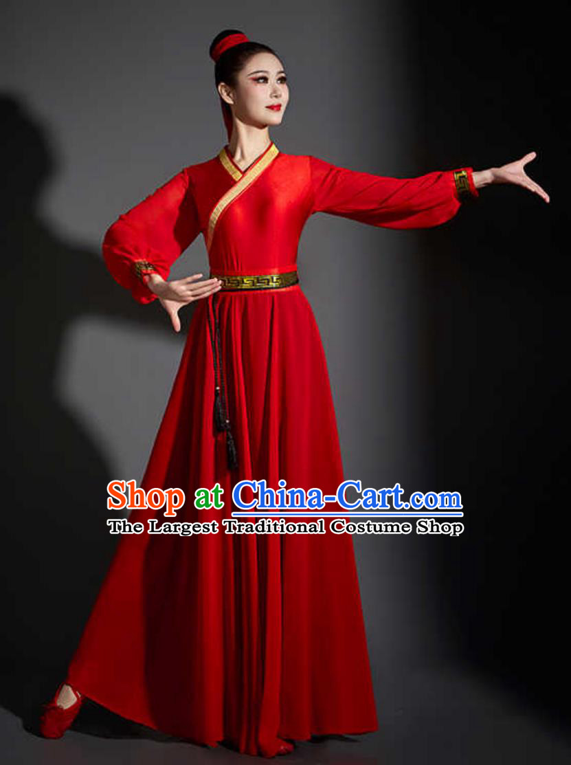 Han Tang Style Red Dress Female Knight Dance Costume Wuxia Outfit Chinese Style Ancient Heroine Performance Clothing