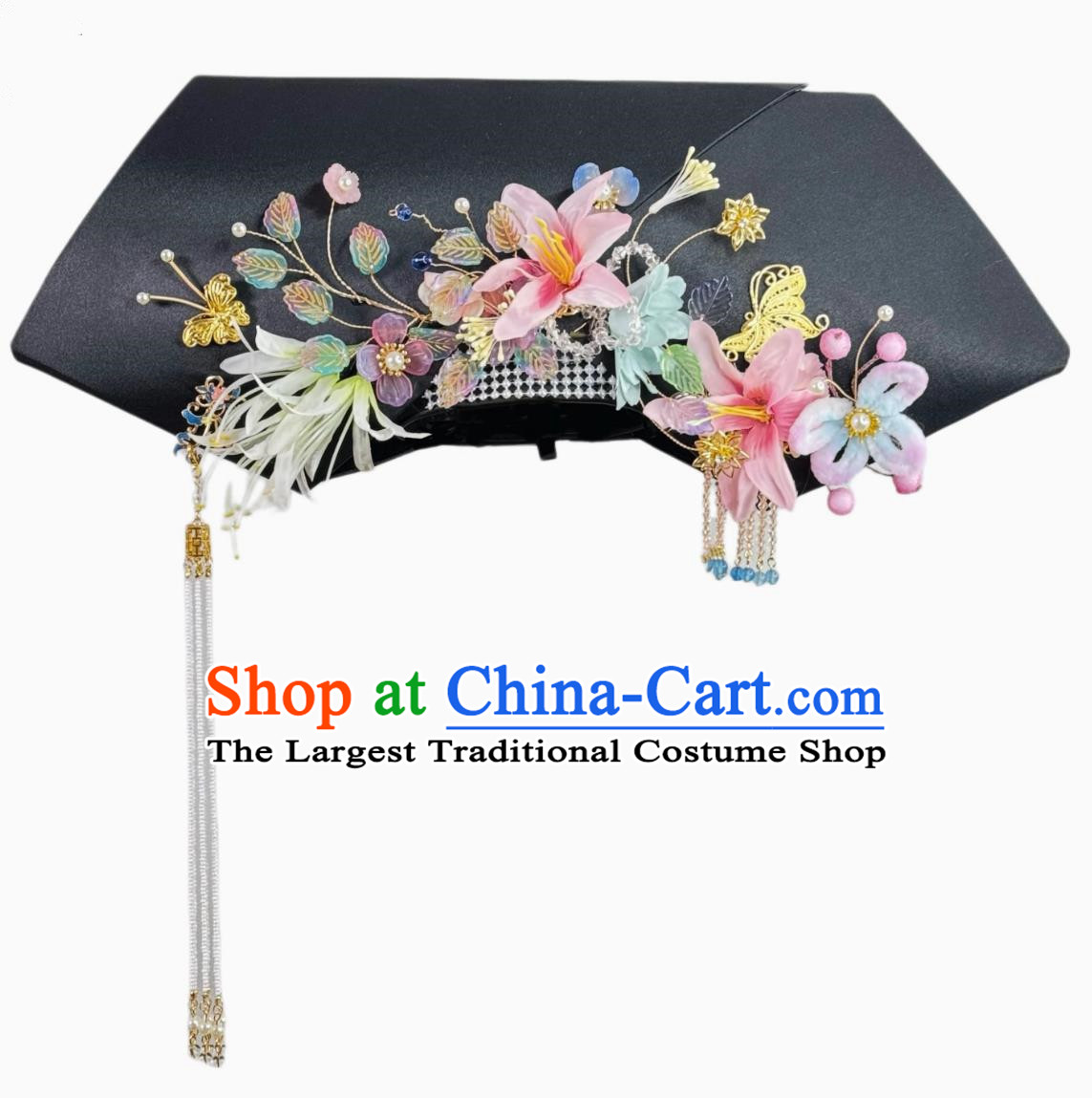 Manchu Empress Headwear Empresses in the Palace Zhen Huan Hat Chinese Qing Palace Handmade Wings