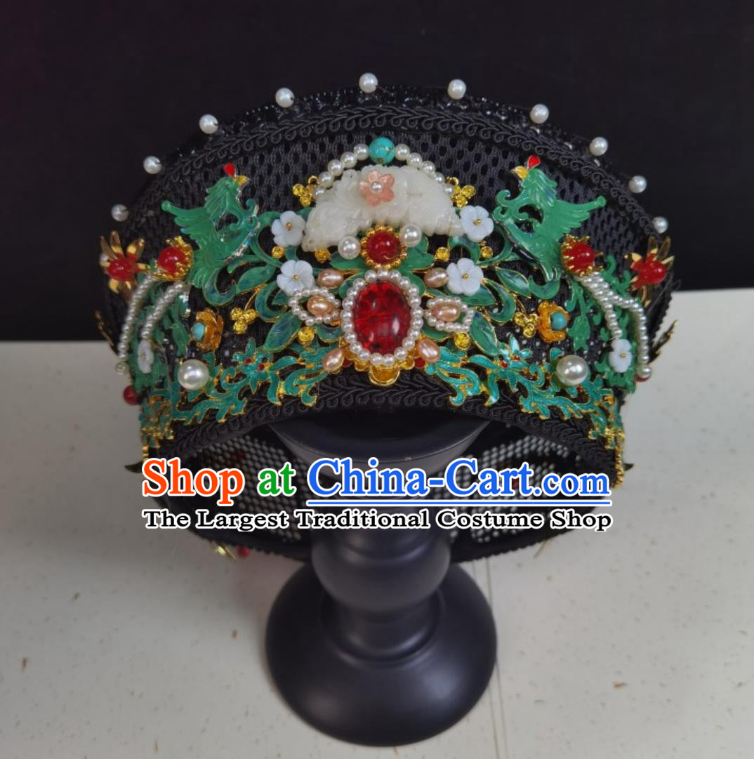 Handmade Diadem Hair Accessory Ruyi Zhuan Style Qing Dynasty Manchu Headpiece Empress Noble Consort Hat