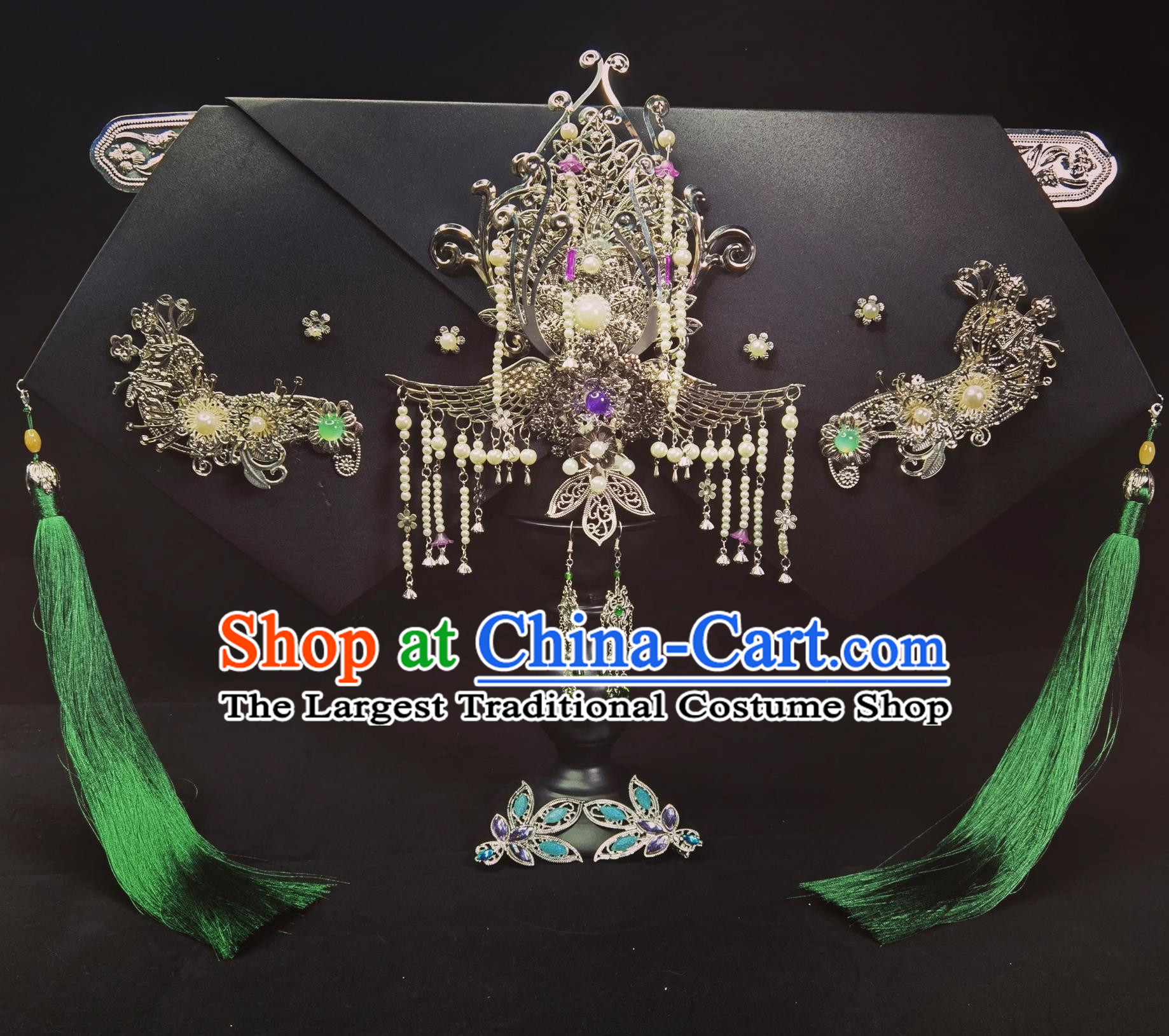Ancient Chinese Style Hair Accessory Handmade Manchu Headpiece Qing Dynasty Royal Princess Consort Hair Ornament