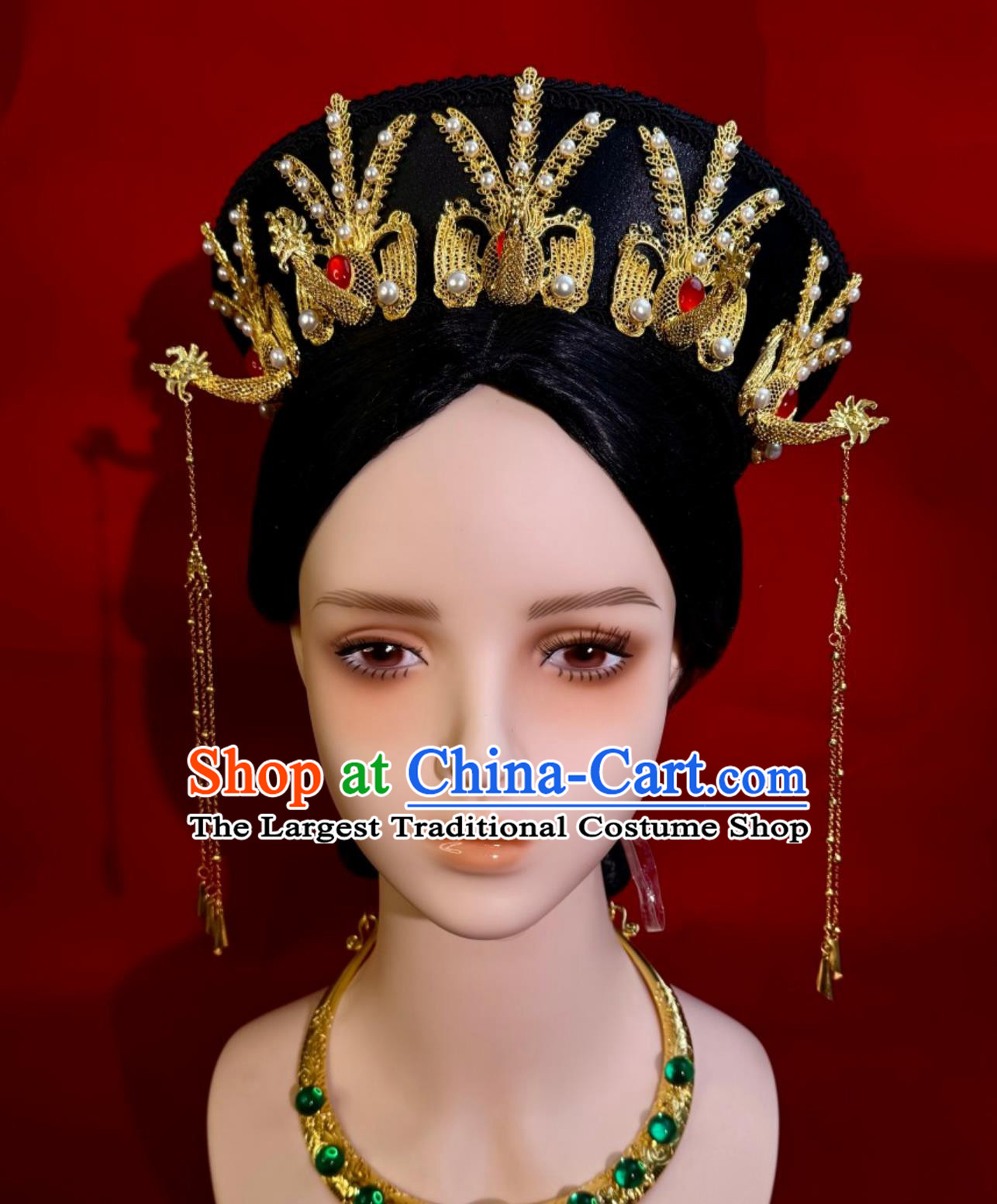 Qing Palace Manchu Headpiece Zhen Huan Zhuan Hat Chinese Diadem Hair Ornament