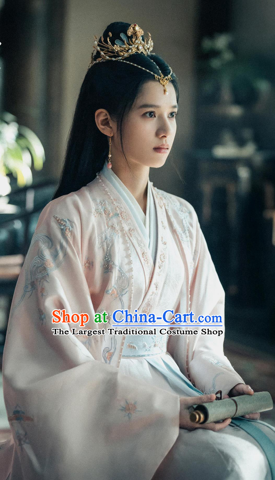 Chinese Drama The Legend of Zang Hai Princess Xiang An Tu Replica Clothing Ancient Ming Dynasty Young Lady Pink Hanfu Dress