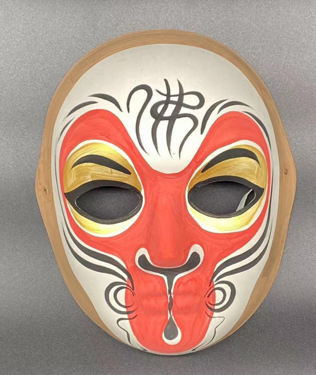 Chinese Beijing Opera Mask Hand Painted Monkey King Mask