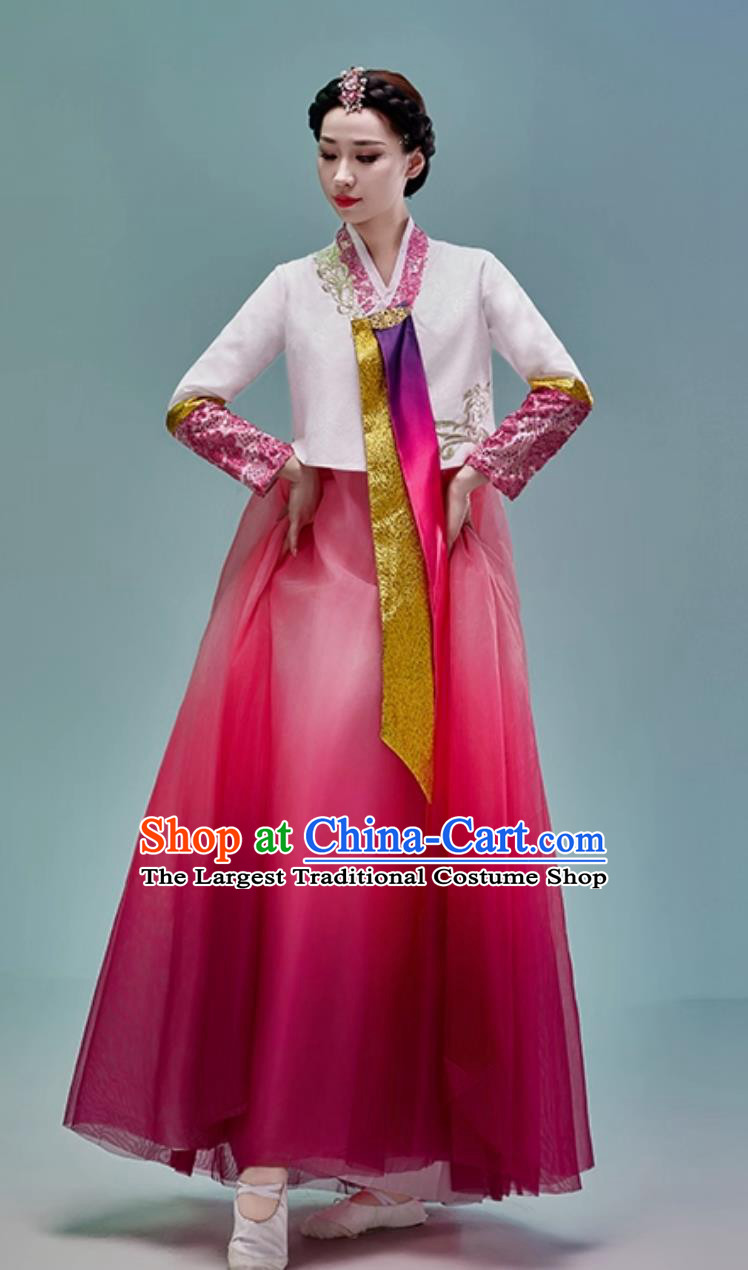 Korean Dance Ethnic Costume Women Practice Ancient Palace Dress Traditional Hanbok Dae Jang Geum Performance Attire