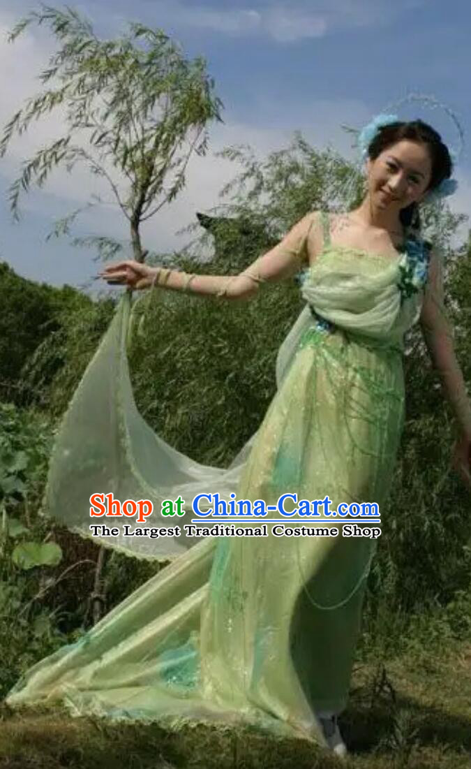 Heavenly Joy And Earthly Bliss Seven Fairies Celestial Qing Er Fifth Princess Costume Ancient Attire Traditional Chinese Hanfu Dress