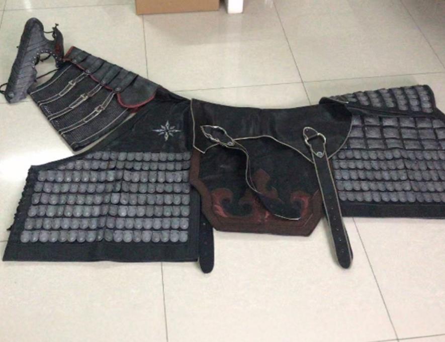 Black Mongolian Horse Armor Set Ancient Chinese War Horse Armor