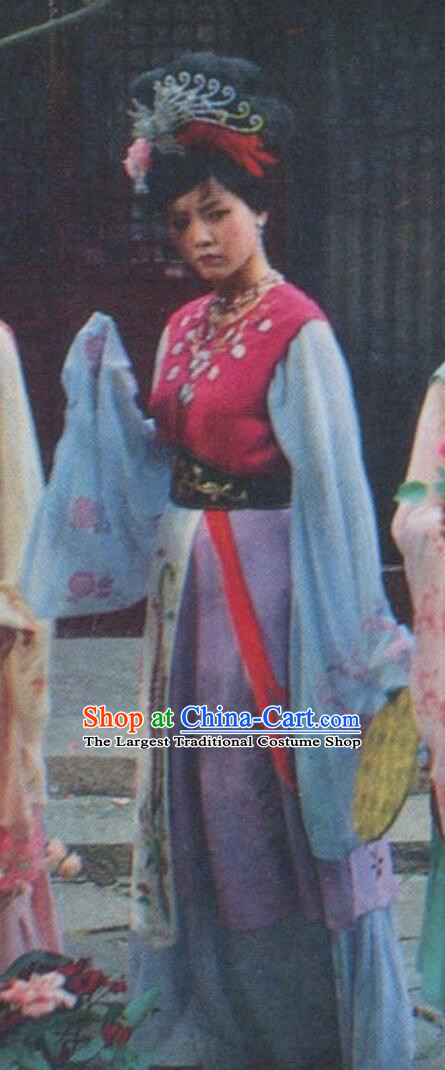 Journey To The West 1986 Edition Beauty Zhen Zhen Costume TV Drama Cosplay Outfit Ancient Chinese Fairy Dress