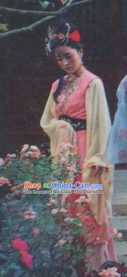TV Drama Cosplay Outfit Ancient Chinese Fairy Dress Journey To The West 1986 Edition Beauty Ai Ai Costume