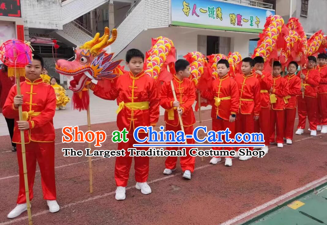 Children Chinese New Year Dragon Dance Costume Equipment Traditional Dragon Dancing Props