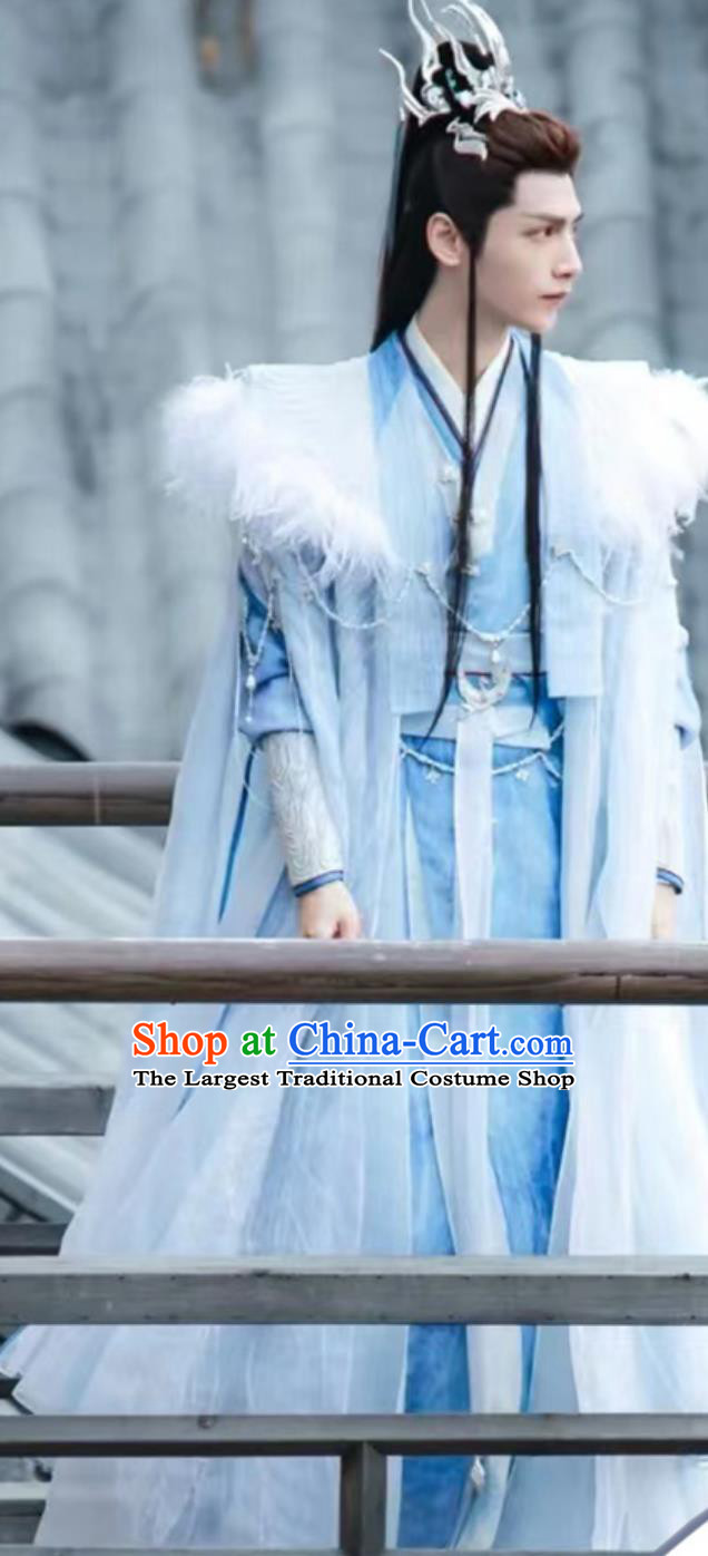Chinese Drama Till The End of The Moon Luo Yun Xi Replica Costume Ancient King Hanfu Traditional Chinese Male Clothing