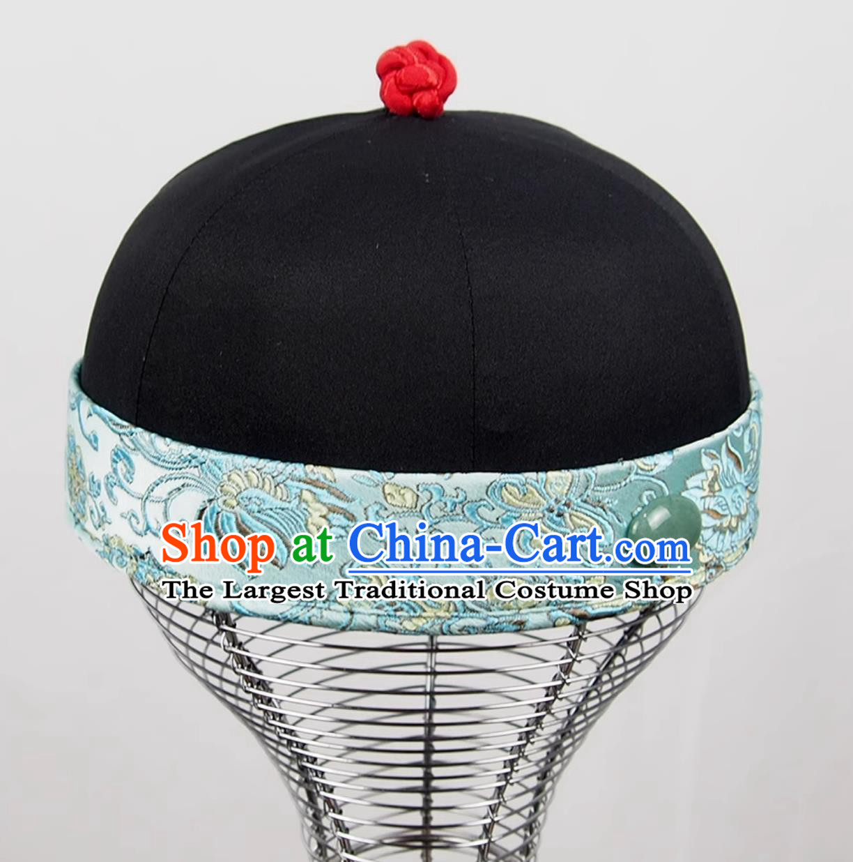 Chinese Qing Dynasty Skullcap Six United Hat Ancient Landlord Hat Mens Stage Performance Headwear