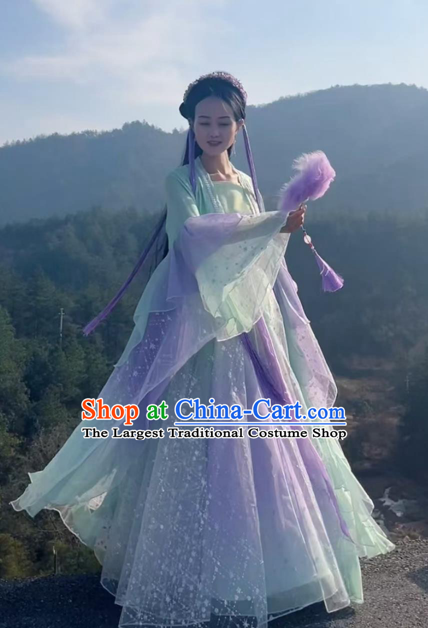 Song Dynasty Hanfu Ancient Fairy Chang E Dress Classical Dance Traditional Chinese Costume