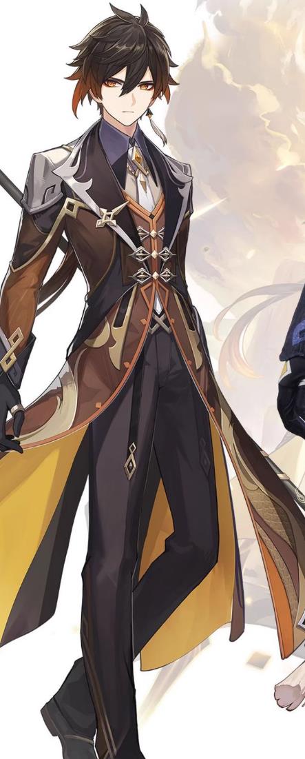 Genshin Impact Zhongli Cosplay Costume Anime Game Outfit Halloween Cosplay Clothing