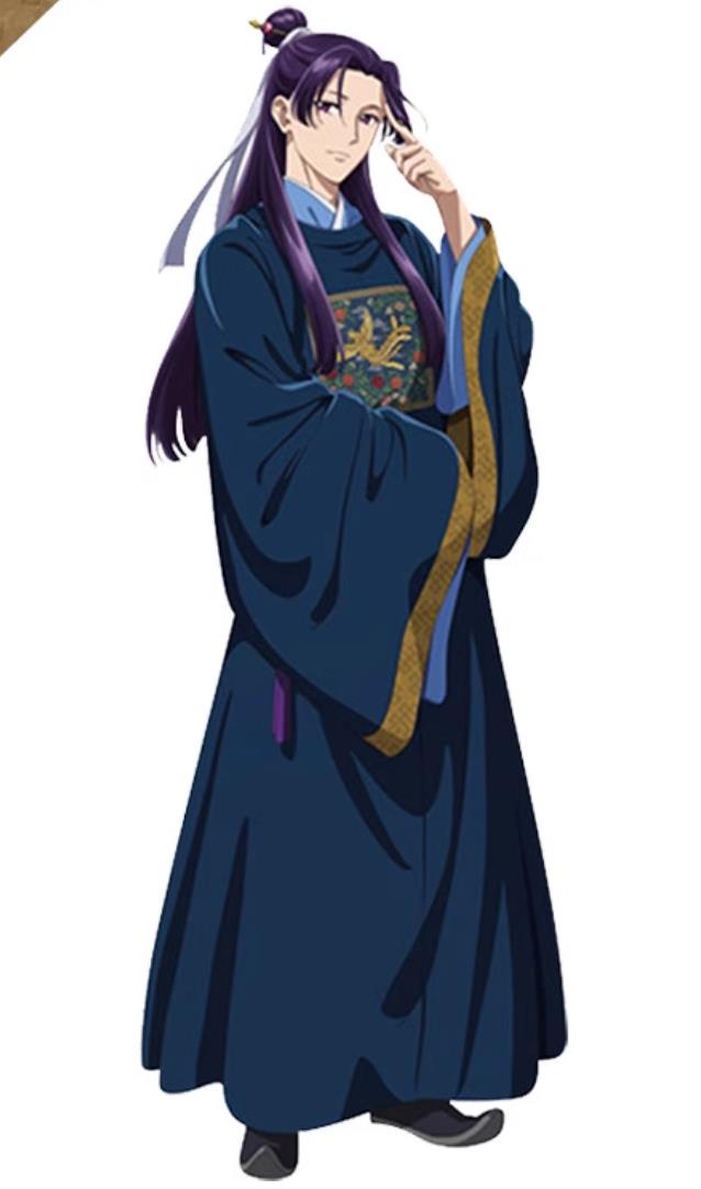 Apothecary Diaries Cosplay Costume Chinese Style Ren Shi Roleplay Anime Clothing Blue Official Attire