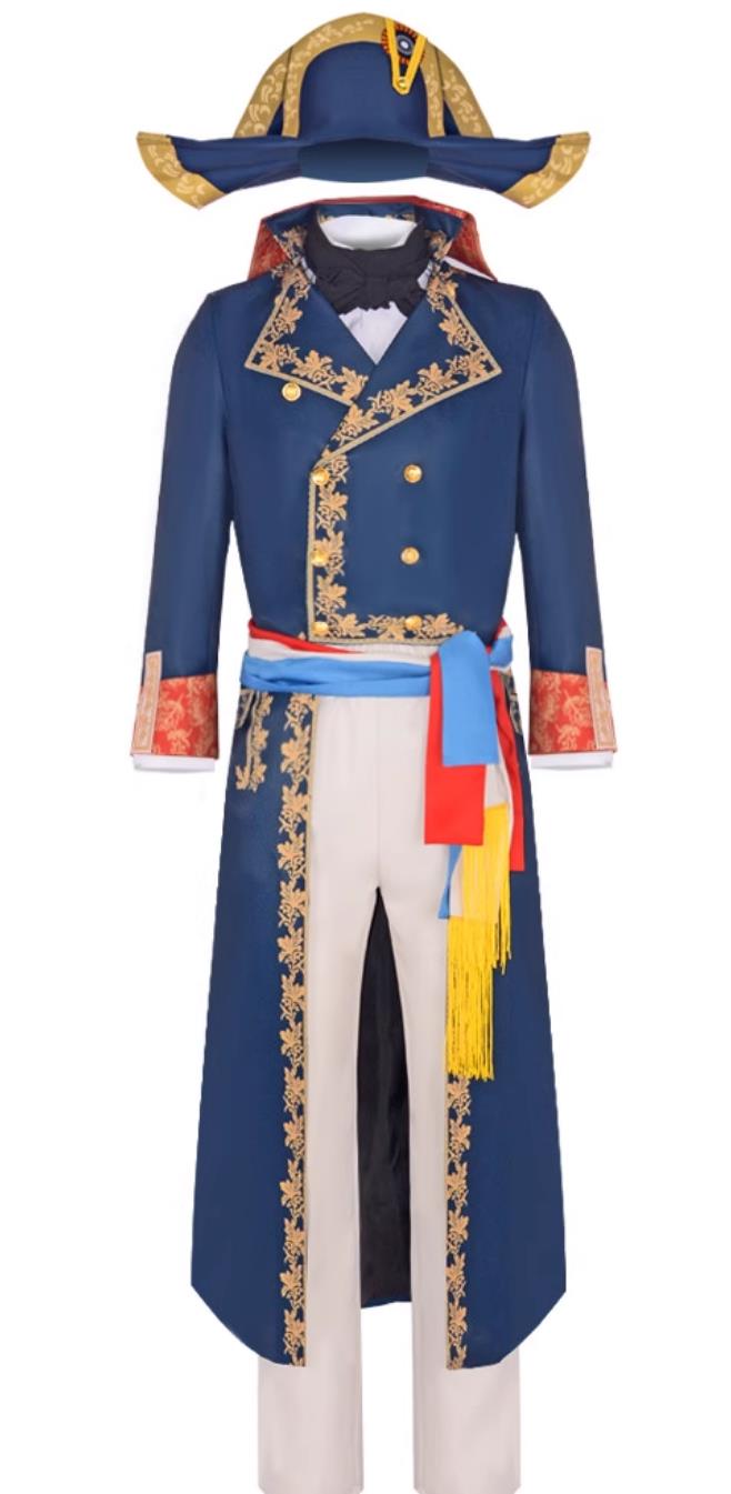 Napoleon The Great Performance Costume Cosplay General Coat Set Vintage Commander Uniform