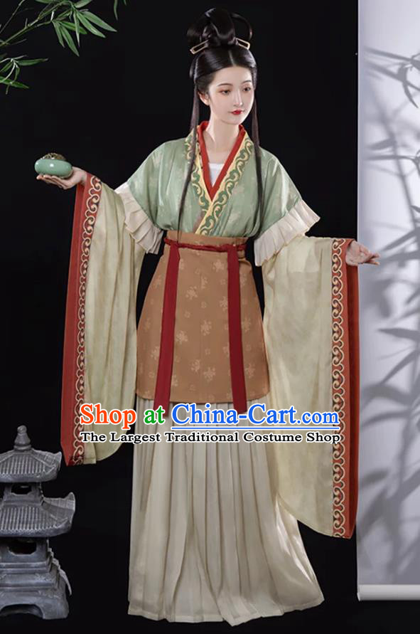 Women Hanfu Jin Dynasty Northern And Southern Dynasties Restoration Style Wide Sleeve Ruqun Ancient Chinese Costume